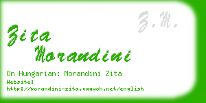 zita morandini business card